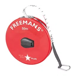 Freemans 50 m Red and White Fiberglass Measuring Tape 13 mm FG50-42