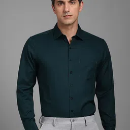 Louis Philippe Spread Collar Slim Fit Formal Cotton-picture-44