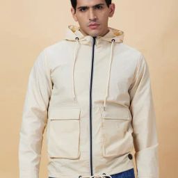 Being Human Cream Regular Fit Hooded Jacket-25