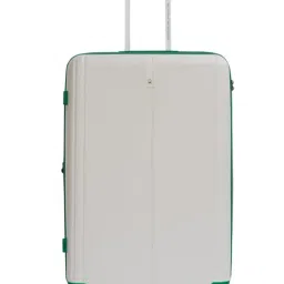 United Colors of Benetton White Emerald Plus Textured Large Hard Sided Checked Luggage-picture-26