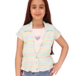 Cutecumber Girls Green Regular Fit Top-image-98