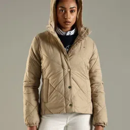 Tommy Hilfiger Beige Regular Fit Quilted Jacket-picture-4