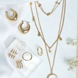 Joker & Witch Sparkling Sable Necklace Set with Rings-image-78