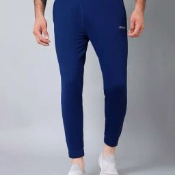 Cantabil Royal Blue Regular Fit Sports Joggers-image-82