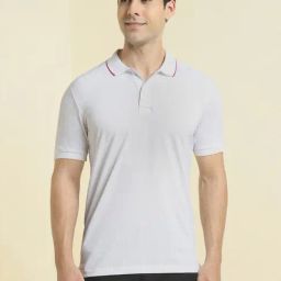 Allen Solly White Regular Fit Printed Polo T-Shirt-image-103