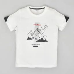 YOUMAA Boys Black Cotton Graphic T-Shirt-image-53