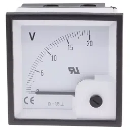 RS PRO Analogue Voltmeter DC ±1.5 % 68x68 mm, 9010542-39
