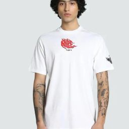 Puma White Cotton Relaxed Fit Printed Sports T-Shirt-image-96