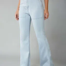 Dolce Crudo Blue Flared Fit Jeans-picture-8