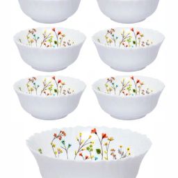 Cello Printed White Opalware 7 Pieces Serving Bowls-image-57