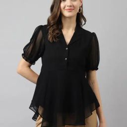KERI PERRY Black Regular Fit Top-image-19