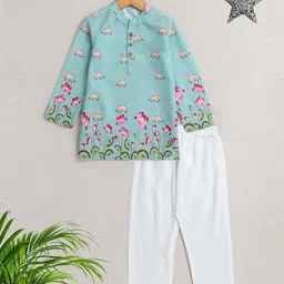 The Magic Wand Boys Animal Regular Kurta with Pyjamas-image-13