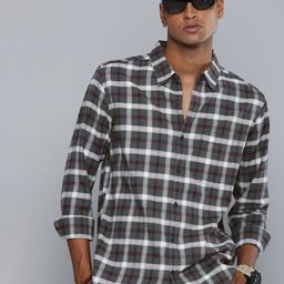R.Code by The Roadster Life Co. Classic Tartan Checked Casual Shirt-image-59