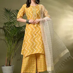 Sangria Embroidered Kurta Set With Dupatta-picture-6