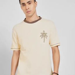 7 Alt By Pantaloons Beige Cotton Relaxed Fit Printed T-Shirt-picture-11