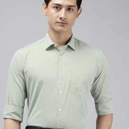 Park Avenue Slim Fit Micro Checked Formal Shirt-picture-22