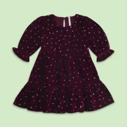 Pantaloons Junior Maroon Cotton Printed Dress-picture-17