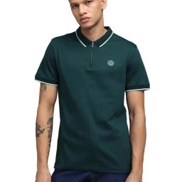 Puma Green PREMIUM Zipper Slim Fit Polo T-Shirt-image-13
