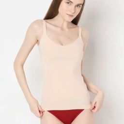 Vero Moda Intimates Pink Solid Shoulder Strap Camisole-picture-43