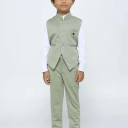 Kids Island Boys Grey Solid Full Sleeves Suit Set-image-23