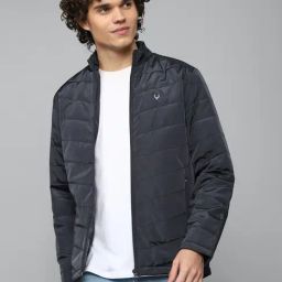Allen Solly Dark Grey Regular Fit High Neck Jacket-image-91