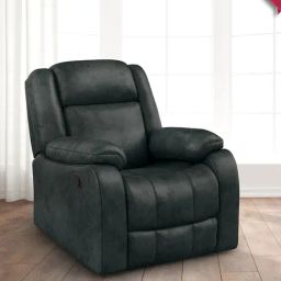Duroflex Avalon Midnight Blue Wood Single Seater Recliner-image-94