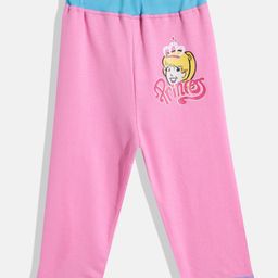 Eteenz Girls Mid-Rise Graphic Print Detail Premium Cotton Track Pants-8