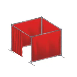 Messer 2400x2400x1800 mm Red Foldable Welding Booth, 80820135-image-33