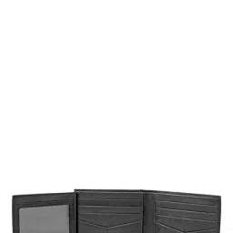 Fossil Black Solid Leather Bi-Fold Wallet image 4