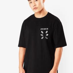 Bewakoof Black Loose Fit Kokushibo Printed T-Shirt-image-54