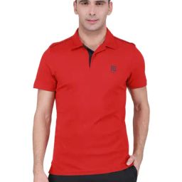 Rock.it Red Regular Fit Sports Polo T-Shirt-image-5