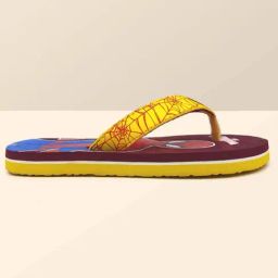 Kidsville Spiderman Printed Yellow & Maroon Flip Flops-image-21