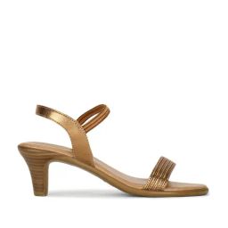 Bata Women's Gold Ankle Strap Sandals-image-94