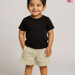 Pum Pum Boys Pack Of 2 Floral Printed Mid-Rise Cotton Shorts-image-95