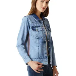 Miss Chase Light Blue Cotton Jacket-21
