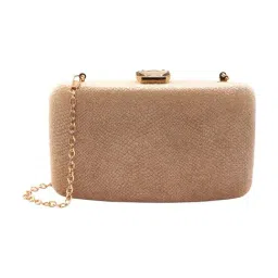 Lino Perros Beige Medium Clutch-image-4