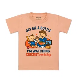 arvesa I'm Watching Cricket With Daddy Printed Kids Tshirt-picture-38