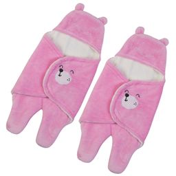 Babyzone Soft Fabric Winter Wear Embroidered Blankets Pack of 2- Pink-image-101