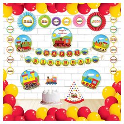 Untumble Train Themed Birthday Kit Multicolor - Pack of 56-image-90