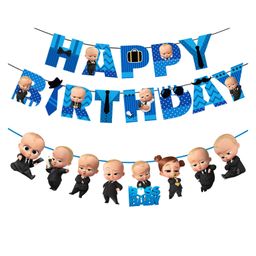 Zyozi  Happy Birthday Banner with Character Bunting Banner Birthday Blue - Pack of 2-image-41