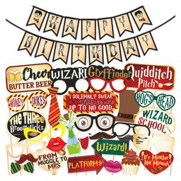 Wobbox Happy Birthday Props Happy Birthday Banner Harry Potter Theme Decoration Items Multi Color -Pack Of 30-image-94
