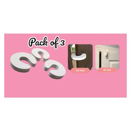 Fingo Brain Foam Door Protector (Pack of 3) - White Color-image-2