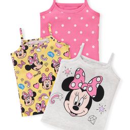 Babyhug Disney Cotton Sleeveless Slips With Minnie Mouse Graphics Pack of 3 - Multicolour-image-15