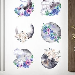 Jaamso Royals Nordic Dream Blue Deer Tree Kids Self Adhesive Wallsticker-image-76