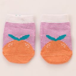 Cutewalk by Babyhug Non Terry knit Anti-Bacterial Ankle Length Anti-Skid Sock with Strips Design - Dark Pink-image-77