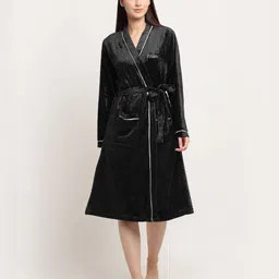 KLOTTHE Woolen Bath Robe With Belt-image-96