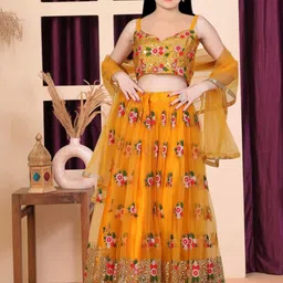 Girls Lehenga Choli with Dupatta Set-image-74
