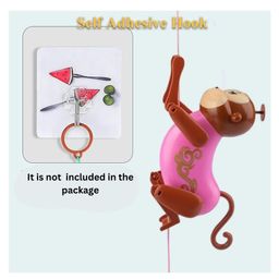BitFeex Rope Climbing Monkey Pull and Climb Monkey Pull String Monkey Interactive Toy with Funny Sound Effect for Kids Pack of 1 - Color May Vary image 4
