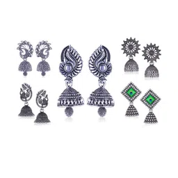 Sangria Silver-Plated Alloy Earrings-97