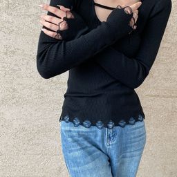 KPOP Women Extended Sleeves Top-image-83